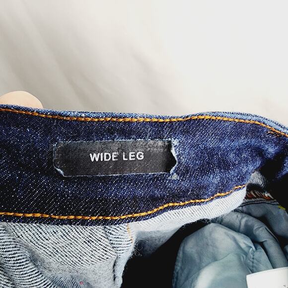 Judy Blue Dark Blue Curvy Darling High Rise Front Seam & Dart Wide Leg Jeans 16W - Picture 3 of 13